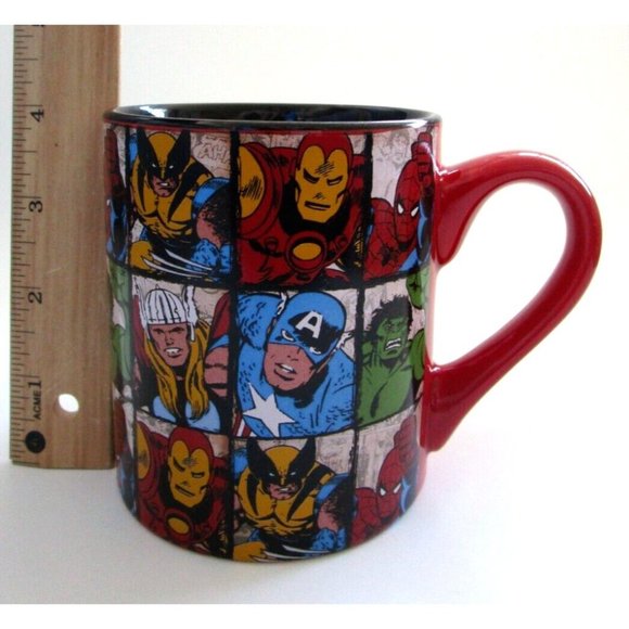 Marvel Comics Red/Black Coffee Mug - Avengers/Super Heroes - 2010 Official 14oz - Picture 7 of 8